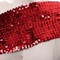 1 Yard 6" Wide Red Stretch Sequin Ribbon Trim Wide Vibrant Stretch Trim